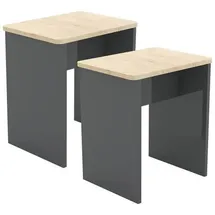 MID.YOU Hocker, Anthrazit, rechteckig, 40x45x30 cm, Stauraum, Wohnzimmer, Hocker, Sitzhocker