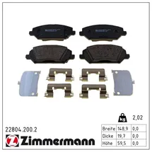 ZIMMERMANN Bremsbelagsatz, Scheibenbremse