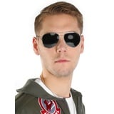 Smiffys Polizei-Kostüm Pilotenbrille silber, Heißer Tag, heißer Typ, heiße Brille! schwarz