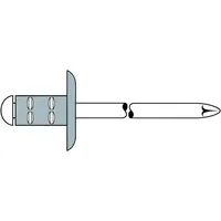 Gesipa PolyGrip Mehrbereichsschaft-Blindniete Alu/A 2 K 16 4,8 x