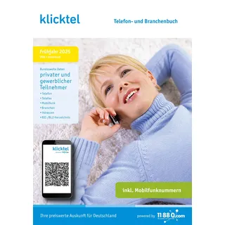 klicktel Telefon- und Branchenbuch Frühjahr 2025
