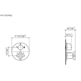 Dornbracht TARA UP-Thermostat mit Zweiwege-Mengenregulierung, 36426892-00,