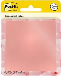 Post-it-Haftnotizen Quadratisch 95,25 × 8,89 mm Transparent Pastellorange
