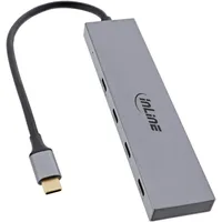 InLine USB 3.2 Gen.2 Hub (10Gb/s), 4 Port USB-C, OTG, Aluminiumgehäuse,