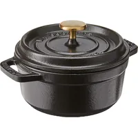 Staub runde Cocotte aus Gusseisen 0,5 l mattschwarz