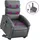 vidaXL Massagesessel mit Aufstehhilfe Kunstleder 92 x 99,5 x 0 cm Grau