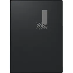 Brunnen Taschenkalender 10x14cm 1 Woche/2 Seiten Kunststoff-Einband schwarz 2026