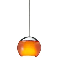 Oligo Balino Pendelleuchte 1-flammig LED / unsichtbar höhenverstellbar, chrom glänzend/orange glänzend