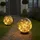 GLOBO 2er Set LED Solar Außen Tisch Lampe Garten Lichterkette Kugel Strahler Park Lampe rauch