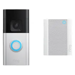 RING Battery Video Doorbell Plus + Chime (2nd Gen) Set