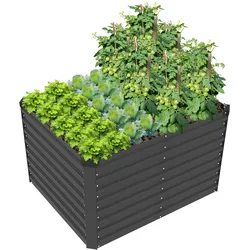Hochbeet KONIFERA "Emmy", grau (anthrazit), B:100cm H:60cm T:80cm, Stahl, Pflanzgefäße, mit Verstrebungen für mehr Stabilität