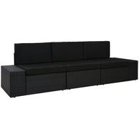 vidaXL Modulares Loungesofa schwarz