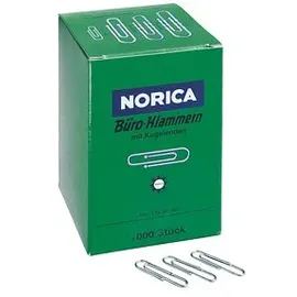 Norica Büroklammern silber verzinkt, 1.000