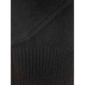 Zwillingsherz Kaschmir-Fäustlinge in schwarz,