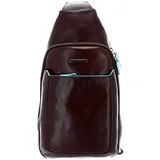 Piquadro Schultertasche Blue Square Mono Sling Bag Mogano
