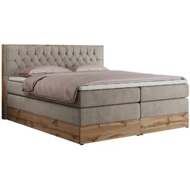 MKS Boxspringbett 160 x 200 cm H4 Beige