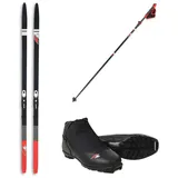 F2 Ski F2 Set Langlaufski Ride CC 200cm+Schuhe Ride CC Gr. 40 +Skistock 120-1 schwarz