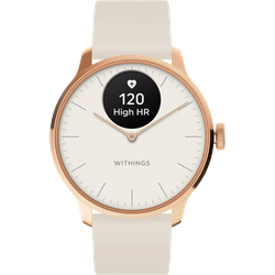 Withings Scanwatch Light Hybrid Smartwatch Scanwatch Light - 37mm mit zusätzlichem Milaneseband rosègold