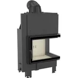 Kamineinsatz aus Stahl KRATKI MBZ rechts 13 kW Ø 200 mit Türfeder - Schwarz