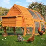 zooprinz Hühnerstall Superhenne 172 x 102 x 76 cm braun