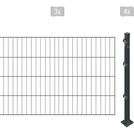 Arvotec Einstabmattenzaun 6 m x 80 cm Grau/Kunststoff