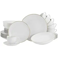 CreaTable CreaTable, 20753, Serie Allegra Goldband, 30-teiliges Geschirrset für