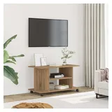 vidaXL TV-Regal mit Rollen 80x40x45 cm Holzwerkstoff