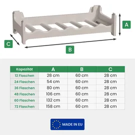 ARTECSIS Weinregal 24 Flaschen 4-tlg. Granitgrau