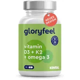 GloryFeel Vitamin D3 + K2 + Omega 3 Kapseln 90 St.