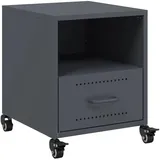 vidaXL Nachttisch, Anthrazit 36x39x43,5 cm) Stahl vidaXL,