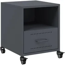 vidaXL Nachttisch, Anthrazit 36x39x43,5 cm) Stahl vidaXL,