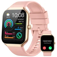 Jugeman Smartwatch Damen, 1.96" HD mit Bluetooth Anrufe, Herzfrequenz Schlafmonitor Schrittzähler Uhr Damen, 113+ Sportmodi Sportuh, IP68 Wasserdicht iOS Android, Multifunctional Fitnessuhr Rosa