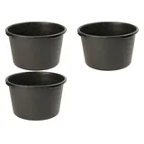 3x Uniqat Mörtelkübel 40 Liter Schwarz