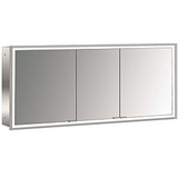 Emco prime Unterputz-Lichtspiegelschrank 949706296 1600x730mm, 3-türig, aluminium/spiegel