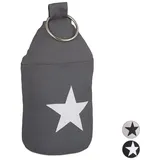 Relaxdays 2 x Türstopper Stern, mit Griff, dekorativ, HxD 23 x 11 cm, dunkelgrau