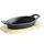 Gusseisenkuss Gusseisenpfännchen Grillpfanne oval 21 x 15,5 cm