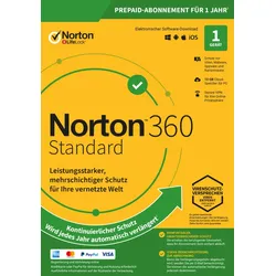 Norton 360 Standard | Schutz für 1 Gerät | Immer die aktuellste Version