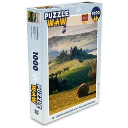 MuchoWow Puzzle Toskana – Landschaft – Grün, 1000 Puzzleteile, Foto-Puzzle, Bilderrätsel, Puzzlespiele, Klassisch bunt