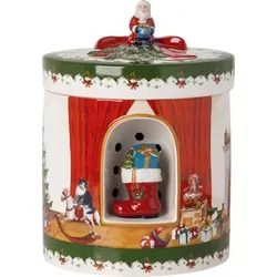 Villeroy & Boch Christmas Toys Geschenkpaket groß rund: Santa bringt Geschenke 17x17x21,5cm
