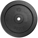 Sporttrend 24 Hantelscheiben Sporttrend 24® Hantelscheibe 25KG Gusseisen 30/31mm, Gewichtsscheibe schwarz