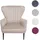 Mendler Lounge-Sessel HWC-K37 Samt 75 x 87,5 x 75 cm taupe mit Rollen