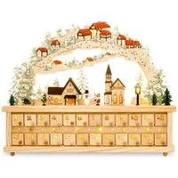 SIKORA LB80 XXL Holz LED Schwibbogen Adventskalender mit kleinen