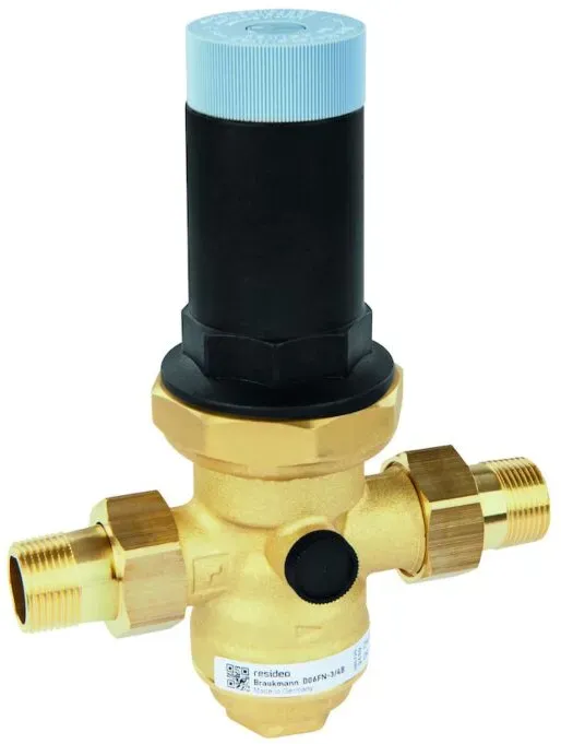 Honeywell Niederdruck-Druckminderer D06FN-1/2LFB Messing bleifrei, MS-Tasse, Tülle 1/2