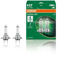 Osram ULTRA LIFE H7, Halogen-Scheinwerferlampe, 64210ULT-HCB, 12V PKW, Duobox