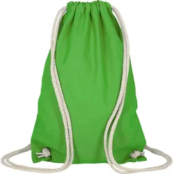 Event-Bag - 11 Farben | mit robusten Zugbändern | 21x29cm | Jutebeutel | kleiner Turnbeutel | unbedruckt, hellgrün