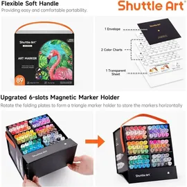 luxuskollektion 88 Bunte Alkohol Marker Set, mit Blender, doppelseitig