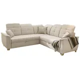 JOB Eckcouch Chenille 2-Sitzer Beige