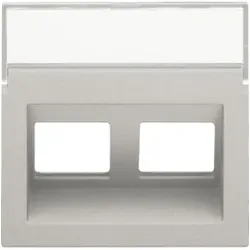 Niko Züblin 102-65400 Abdeckung Daten 2x RJ schräger Ausgang, light grey 10265400
