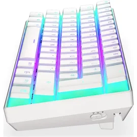 endorfy Thock Compact Wireless Pudding, Onyx White, PBT, LEDs RGB, hot-swap, Kailh Box RED, USB/Bluetooth, DE (EY5D003)