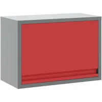 vidaXL Werkzeugschrank Metall 50x25x35 cm Rot/Grau